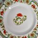 Set of 6 decorative French porcelain plates, floral and traditional designs, 25 cm