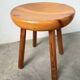 Pine stool assigned to Charlotte Perriand for Les Arcs.