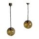 Pair of 70's glass hangings