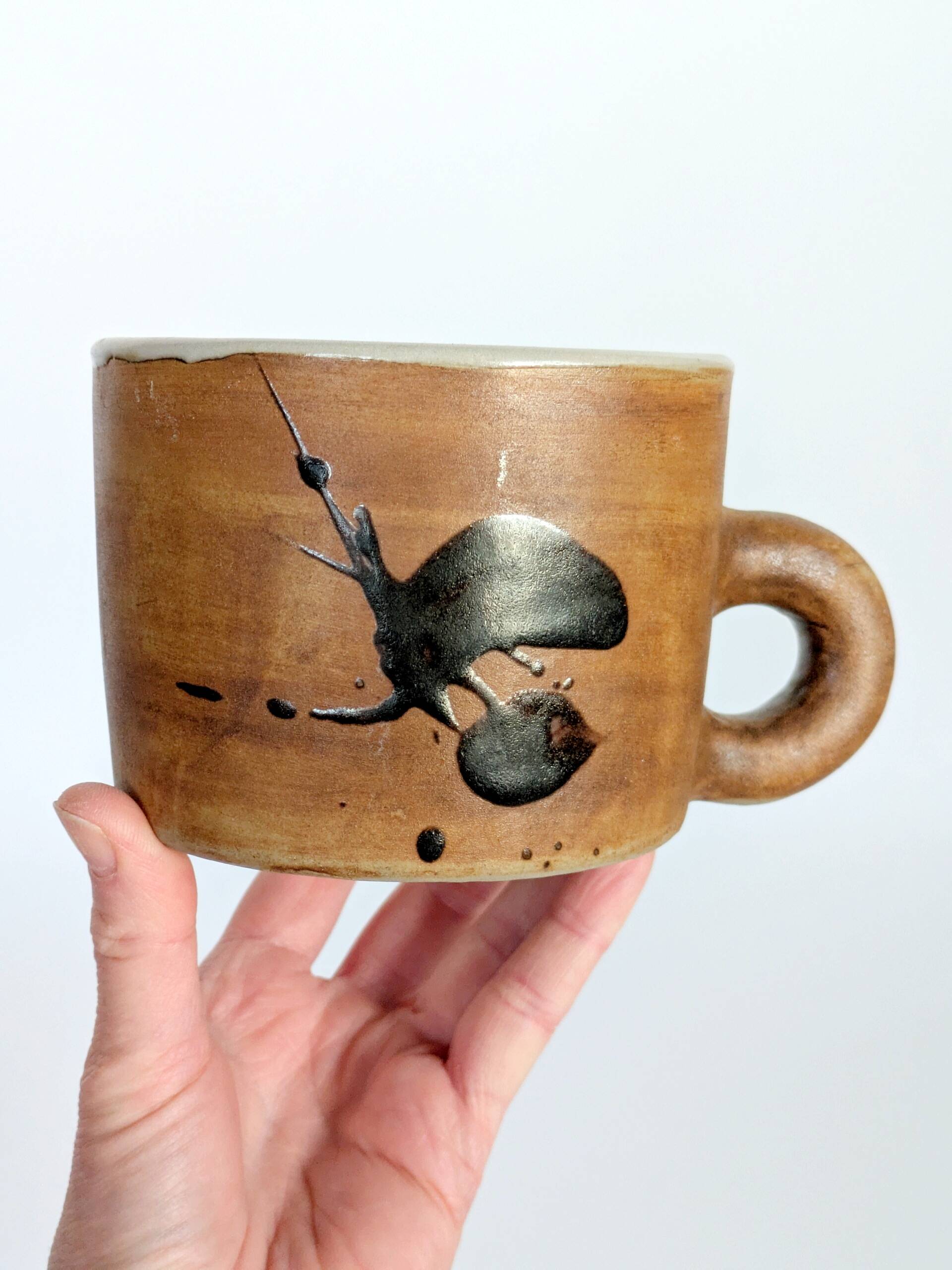 Set of 4 ceramic pieces by Madeleine Brault, Pottery of the Dove