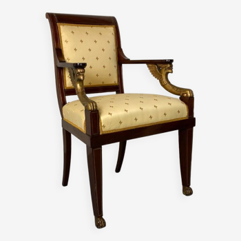 Antique French Empire High Armchair