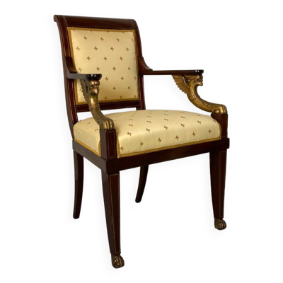 Fauteuil haut Empire français ancien