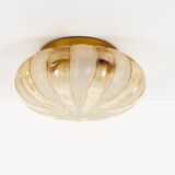 Vintage amber glass wall lamp by Wila Leuchten, Germany 1970’s
