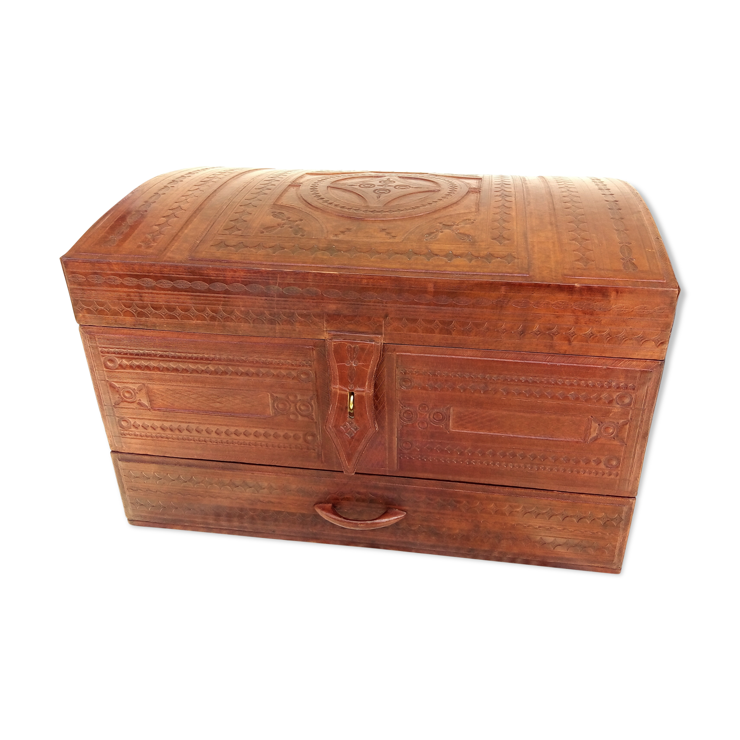 Touareg box embossed leather