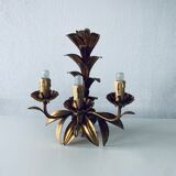 Golden leaf wall light