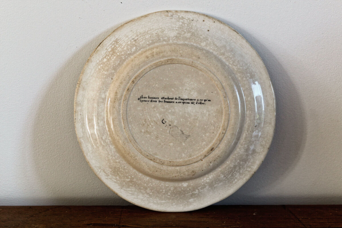 Plate talking rébus, 19th century
