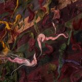 Vintage Turkish rug from Oushak, hand-woven 121x148 cm