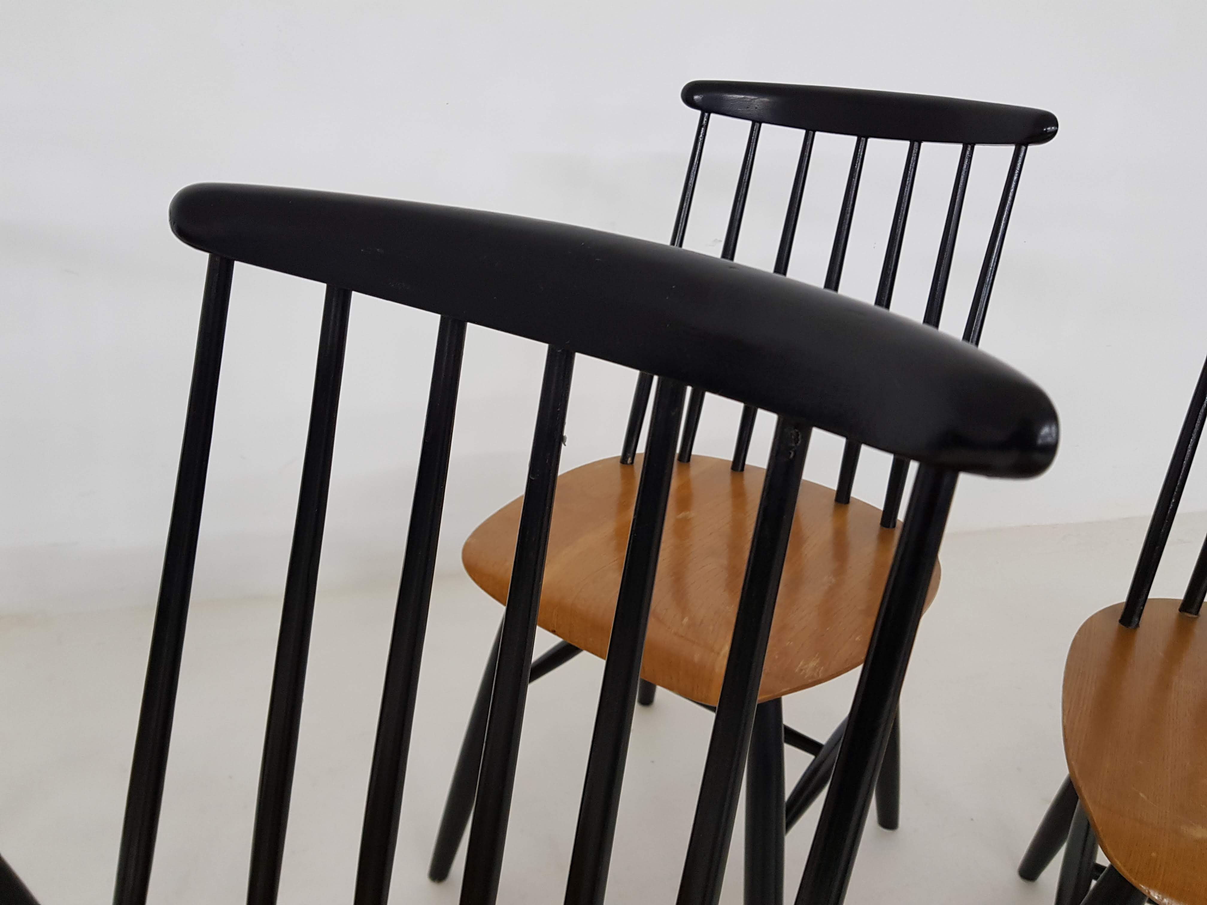 Set of 6 Fanett chairs from Tapiovaara 1970