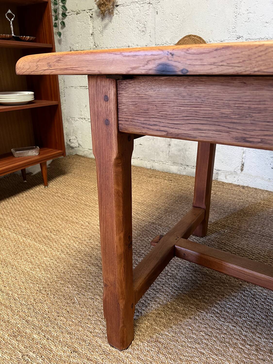 Solid oak farmhouse table