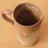 Glazed stoneware pitcher