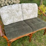 2-seater rattan bench