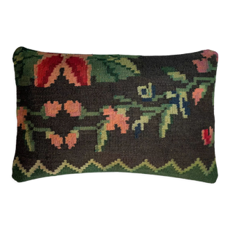 Housse de coussin vintage turque faite à la main, 30 x 50 cm