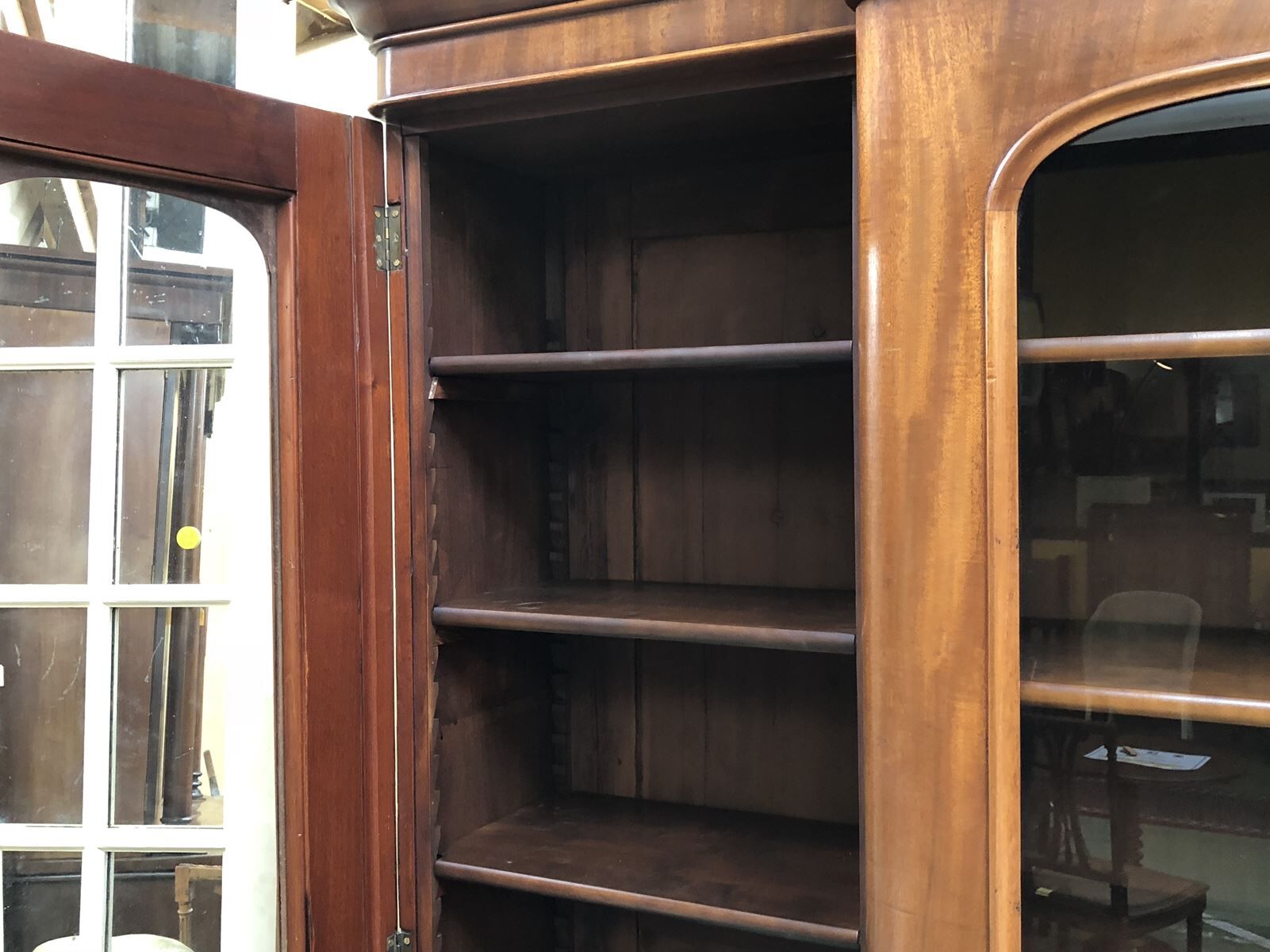 Mahogany victorian nineteenth bookcase