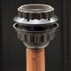 Scandinavian teak and brass floor lamp