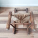 Vintage children's chair in wood and straw, made in France