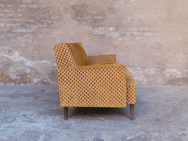 Vintage sofa 3 places yellow
