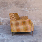 Vintage sofa 3 places yellow