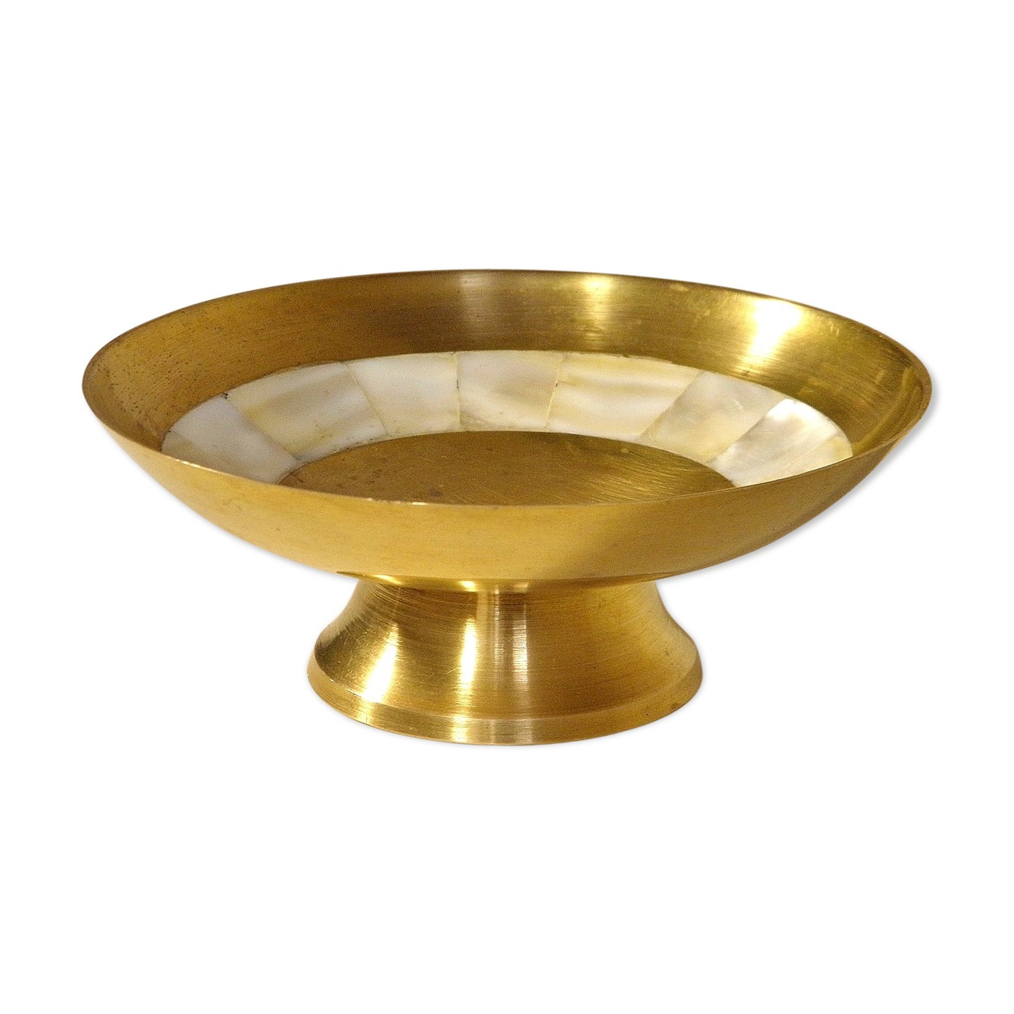 Empty cup brass and mother-of-pearl pocket