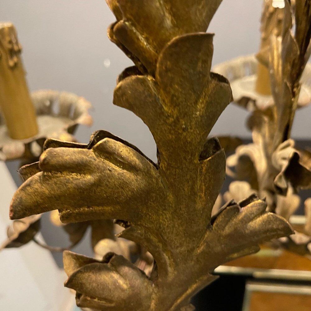 Italian tole chandelier, 1940s