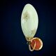 Vintage Mid Century Space Age brass & green opaline wall light Lunel