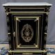 Napoleon III style commode, decorated with brass marquetry and gilded bronze mounts.