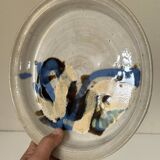 Ceramic plate signed vintage 70s