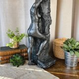 Lamp "woman" signed MJ Bourron