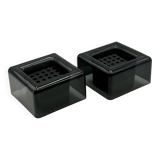 Paire de cache-pots Space Age noirs par Anna Mazzucchelli pour Vastill, Italie