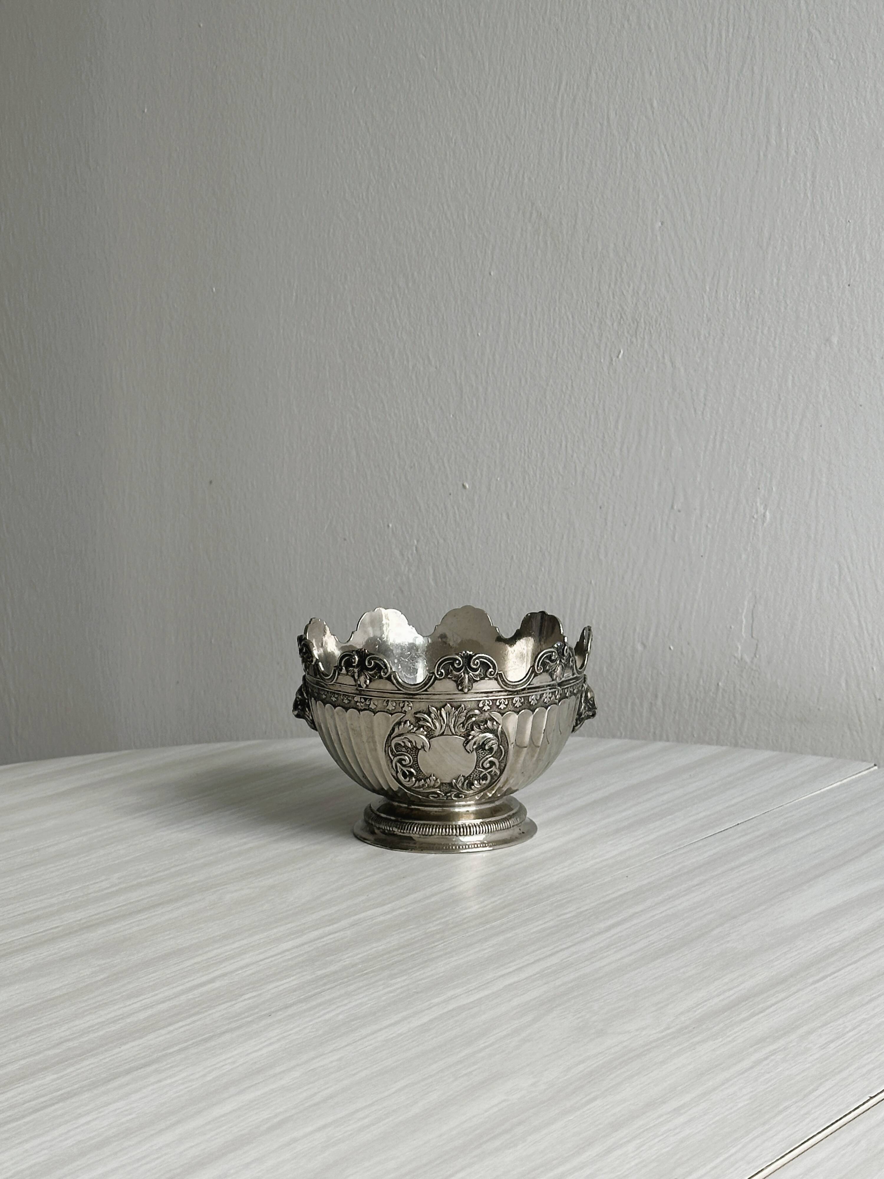 Shiny silver metal cup