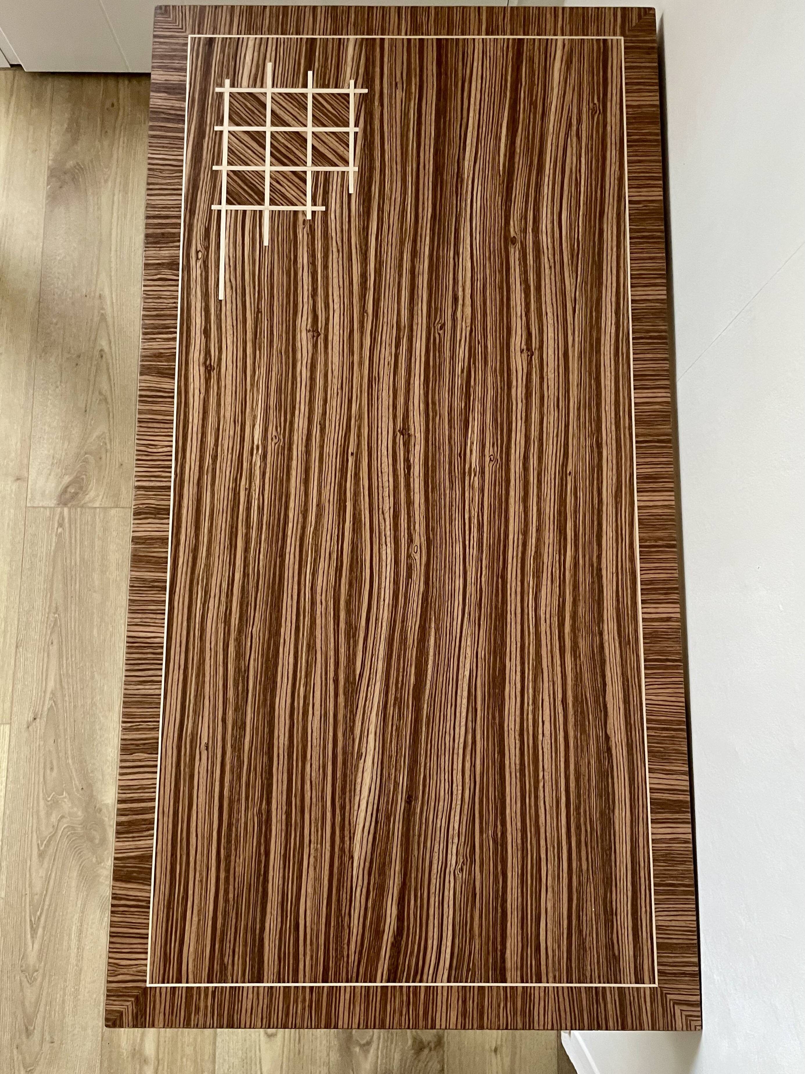 Zebrano marquetry desk