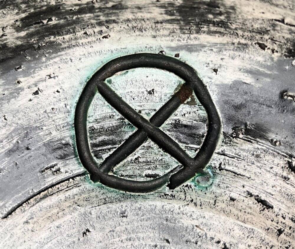 Mid-Century Handmade Ceramic Wall Plate with Viking Patterns from Arol, Norway, 1960s