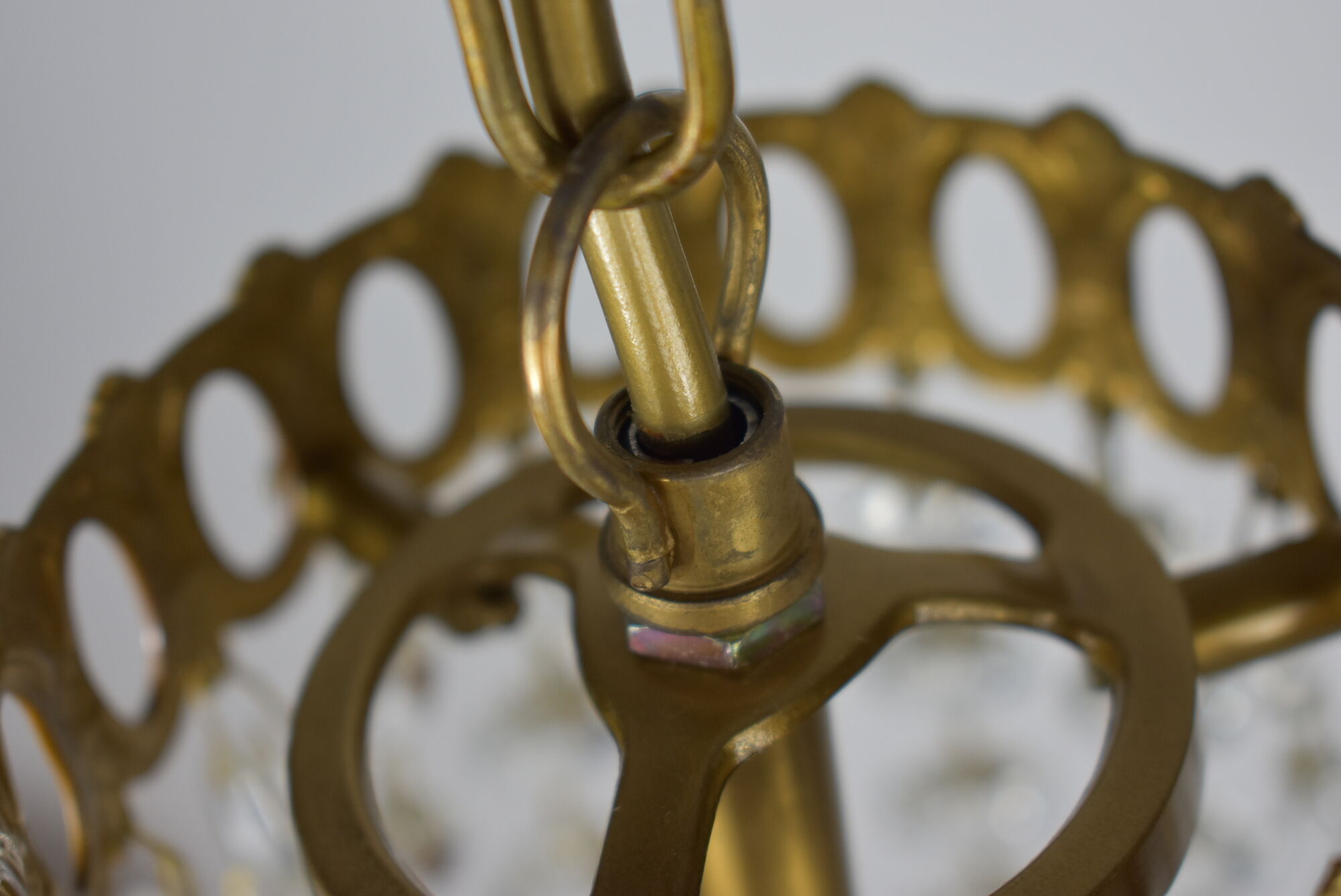 vintage glass stamped hot air balloon chandelier