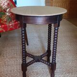 Pair of side tables in solid oak