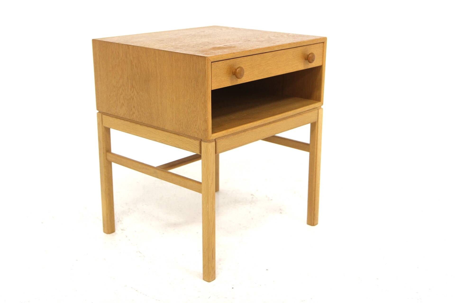 "Casino" oak bedside table, Engström & Myrstran, Sweden, 1960s