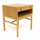"Casino" oak bedside table, Engström & Myrstran, Sweden, 1960s
