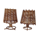 Pair of bamboo lamps
