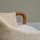 Mid-Century armchair in wool and beech, 1950s