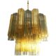 Fume’ and ambra “tronchi” murano glass chandelier d50