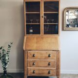 Antique English secretary display cabinet