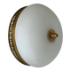Vintage brass and opaline wall lamp, France 1970