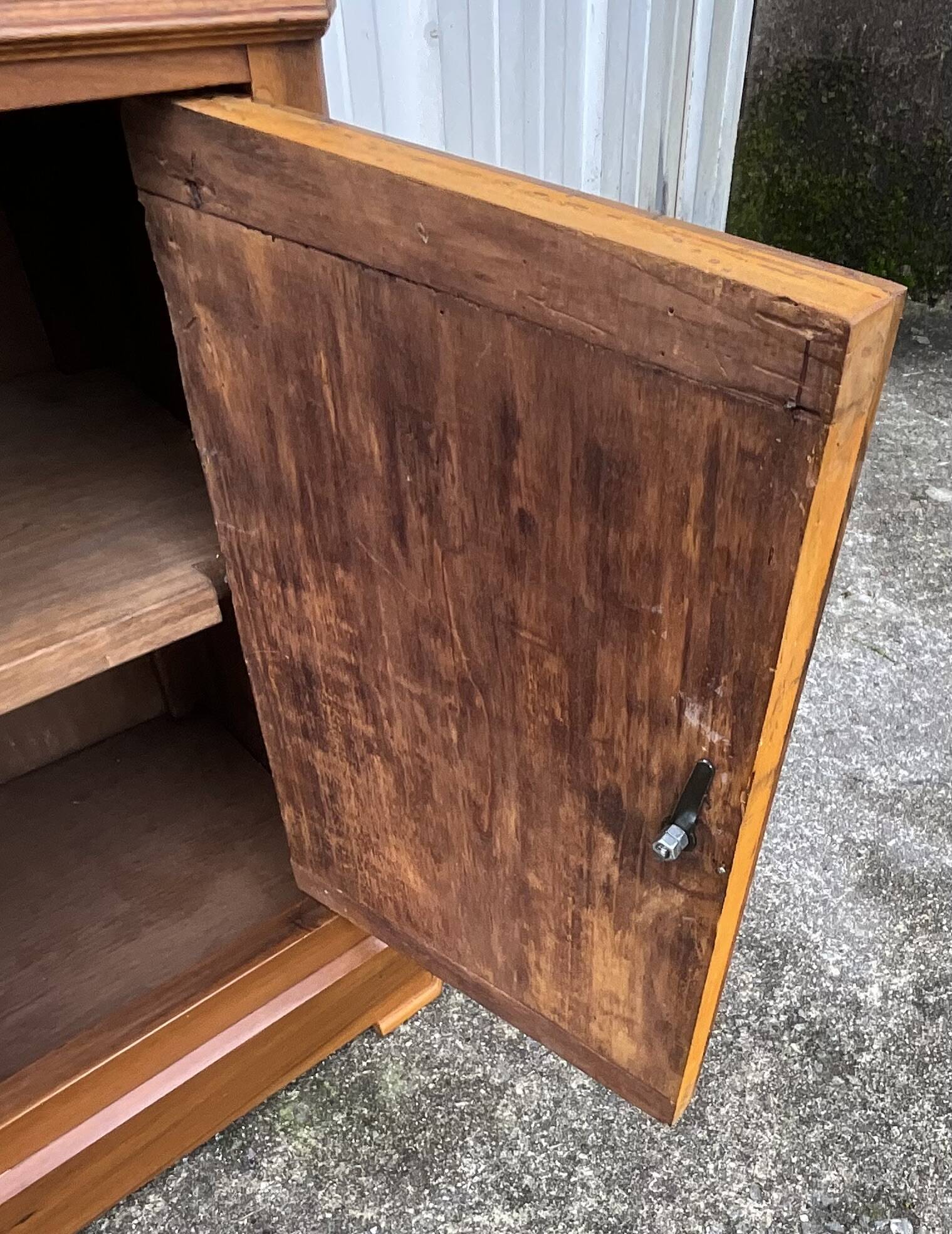 Louis Philippe style bedside table in burr walnut, late 19th century