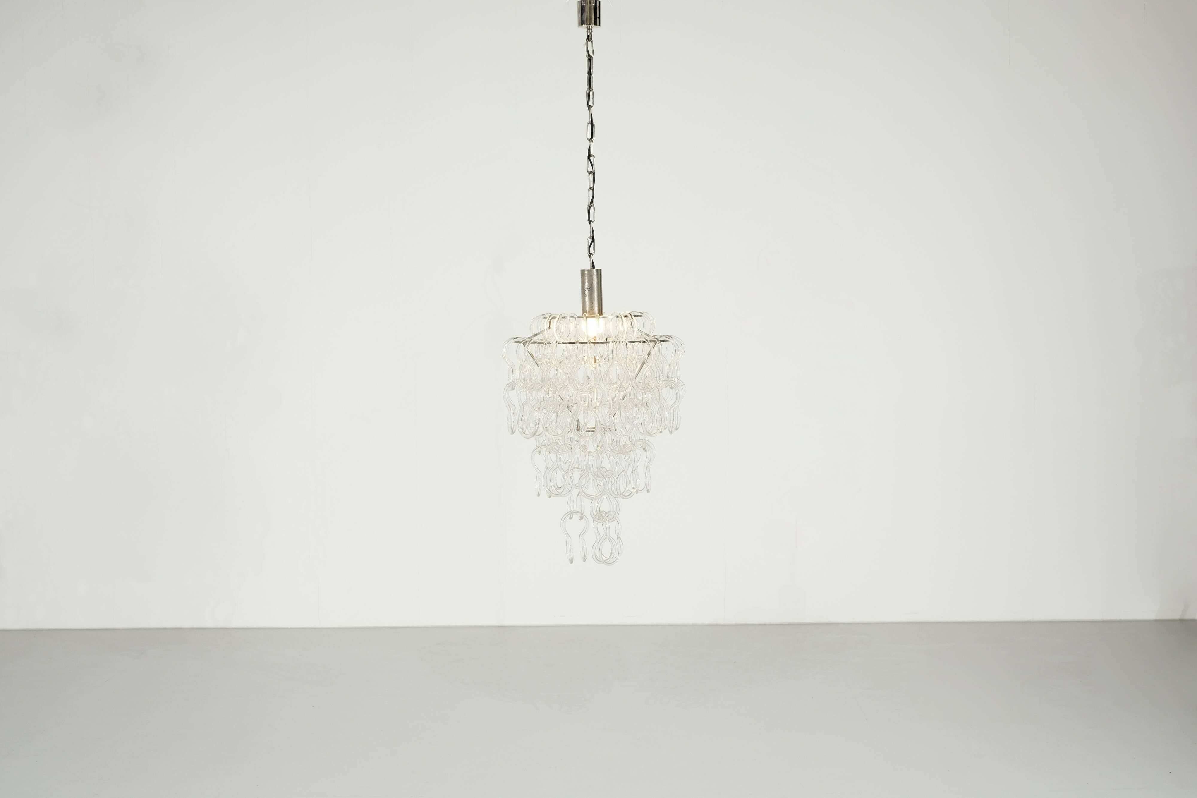Giogali chandelier by Angelo Mangiarotti for Vistosi, Italy 1970s.