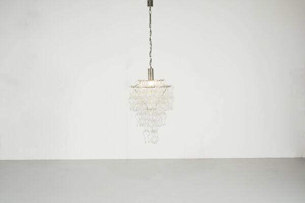 Lustre Giogali par Angelo Mangiarotti pour Vistosi, Italie 1970s.