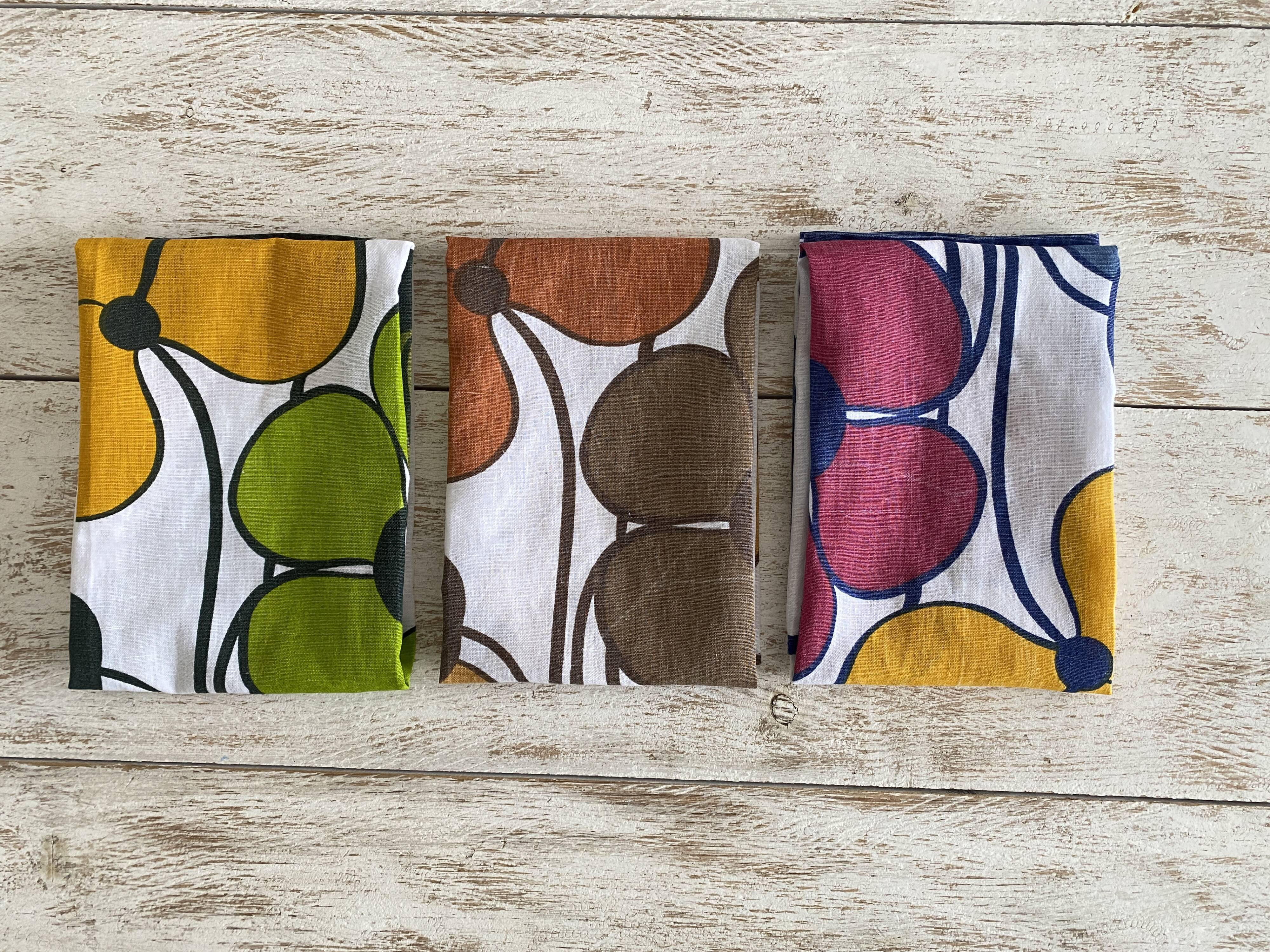 Serviettes géantes imprimés fleurs 70's - Coton - 67x46 cm