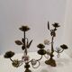 Paire de candelabres d'église fleurs céramique