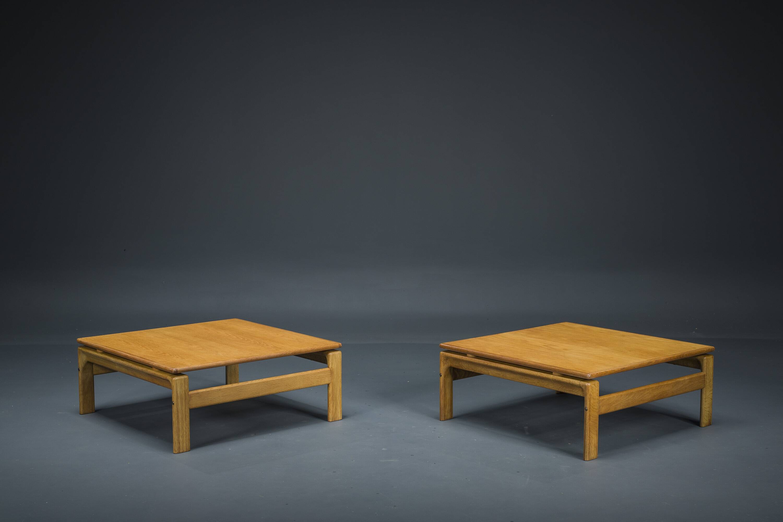 Danish Oak Coffee Tables from Komfort, 1960s, Set of 2