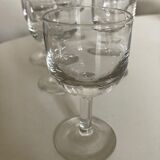 Set of 6 counter robber glasses shots 1950