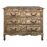 Louis XV style patinated chest of drawers