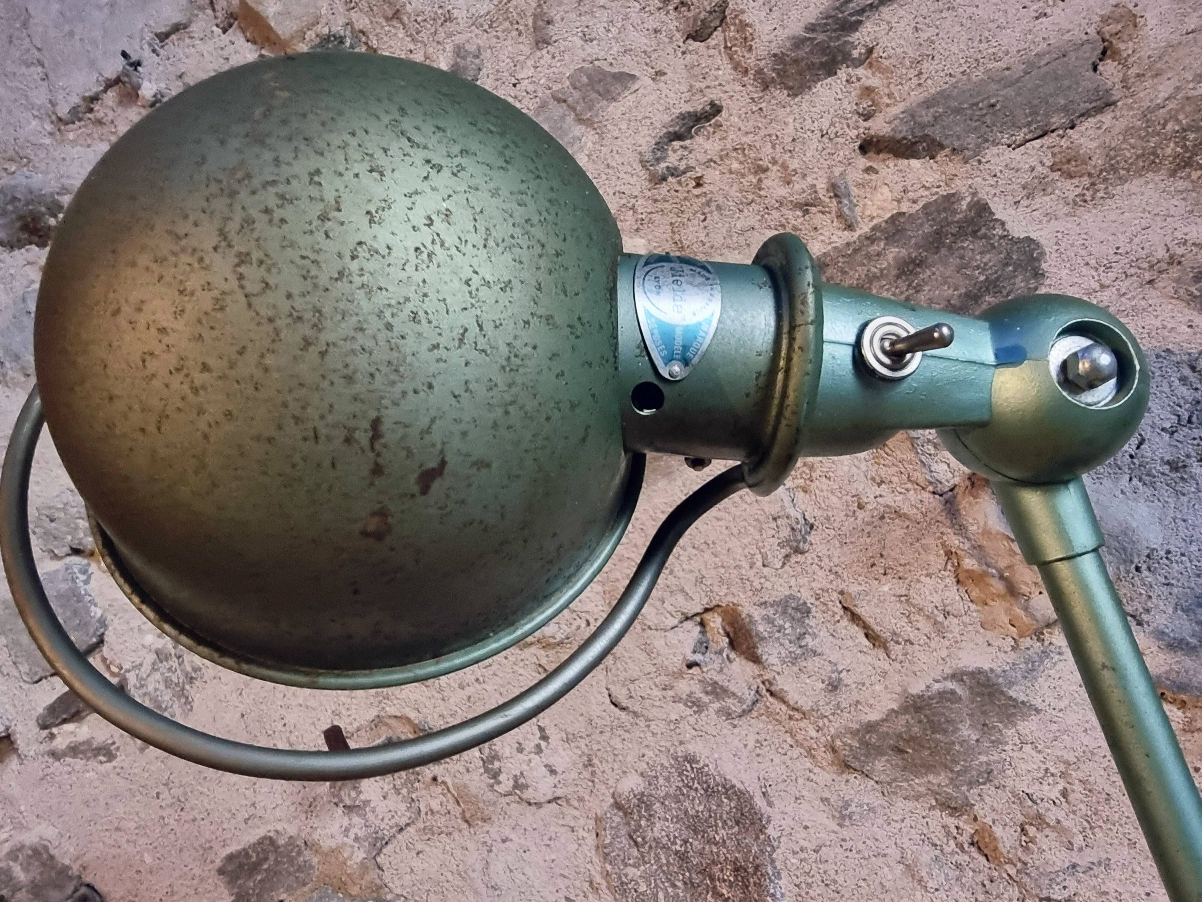 Lampe de bureau industrielle vintage Jielde – Lampe de travail réglable verte