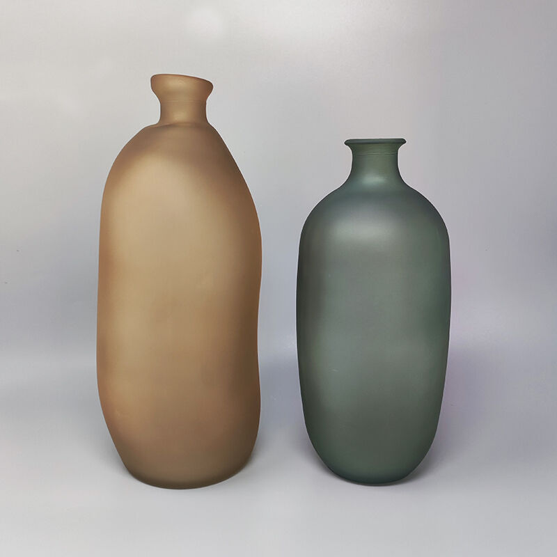 Paire de vases en verre de Murano des années 1970 par Dogi, Fabriqué en Italie